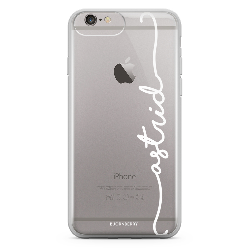 iPhone 6 Plus/6 Plus Case Fashion Custom - Vertical White Name