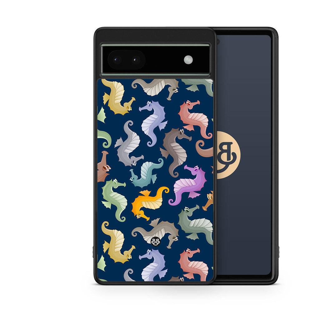 Google Pixel 6a Case - Cartoon Sea-Horse