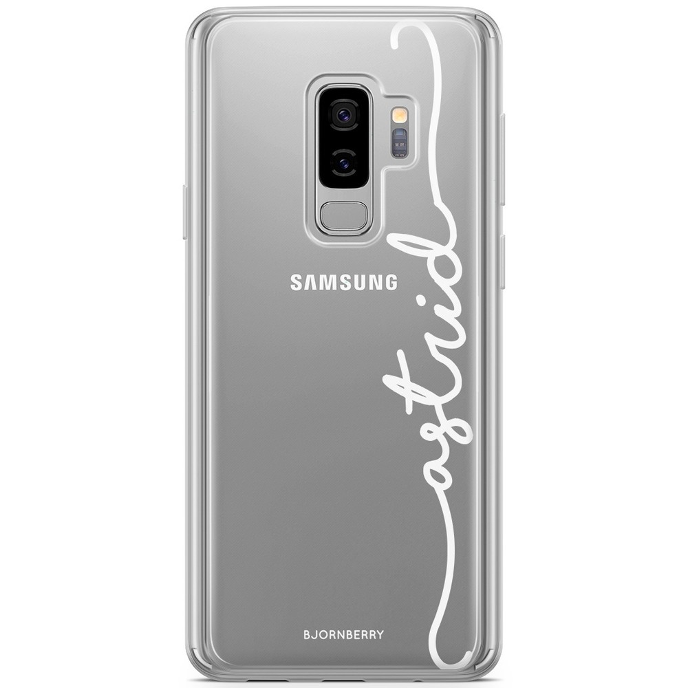 Samsung Galaxy S9 Plus Case Fashion Custom - Vertical White Name