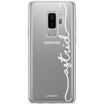 Samsung Galaxy S9 Plus Case Fashion Custom - Vertical White Name