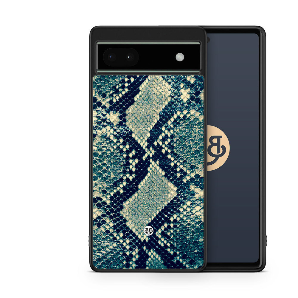 Google Pixel 6a Case - Blue Snakeskin