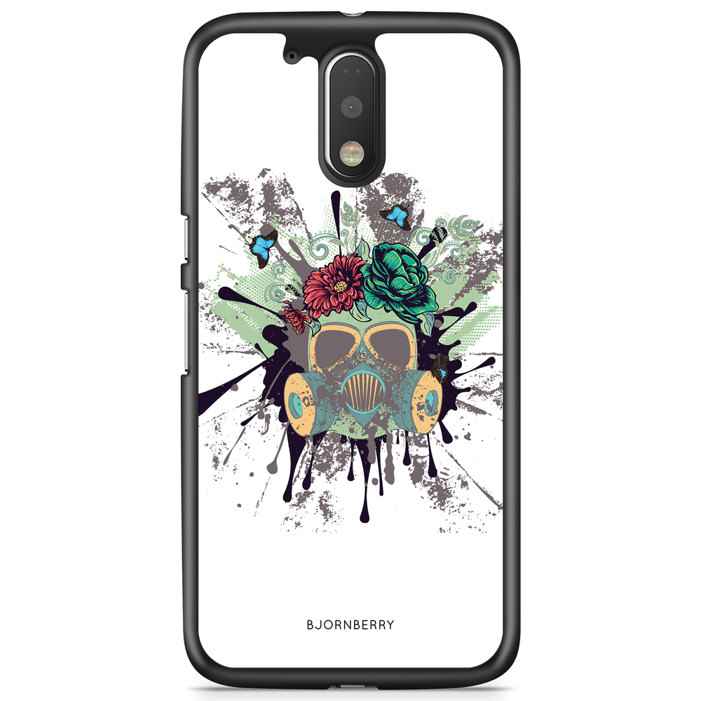 Moto G4/G4 Plus Case - Gas Mask Flowers