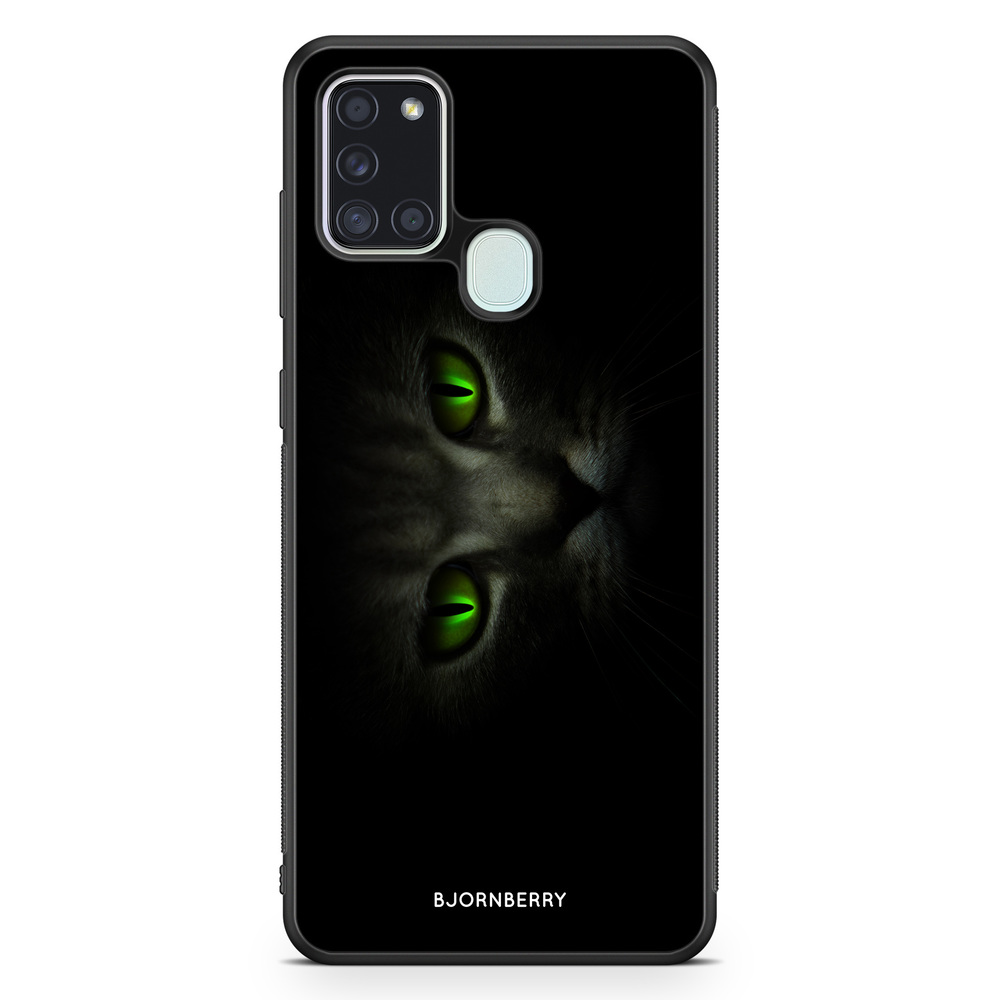 Samsung Galaxy A21s Case - Green Cat Eyes