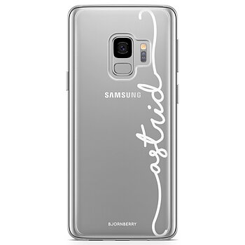 Samsung Galaxy S9 Case Fashion Custom - Vertical White Name
