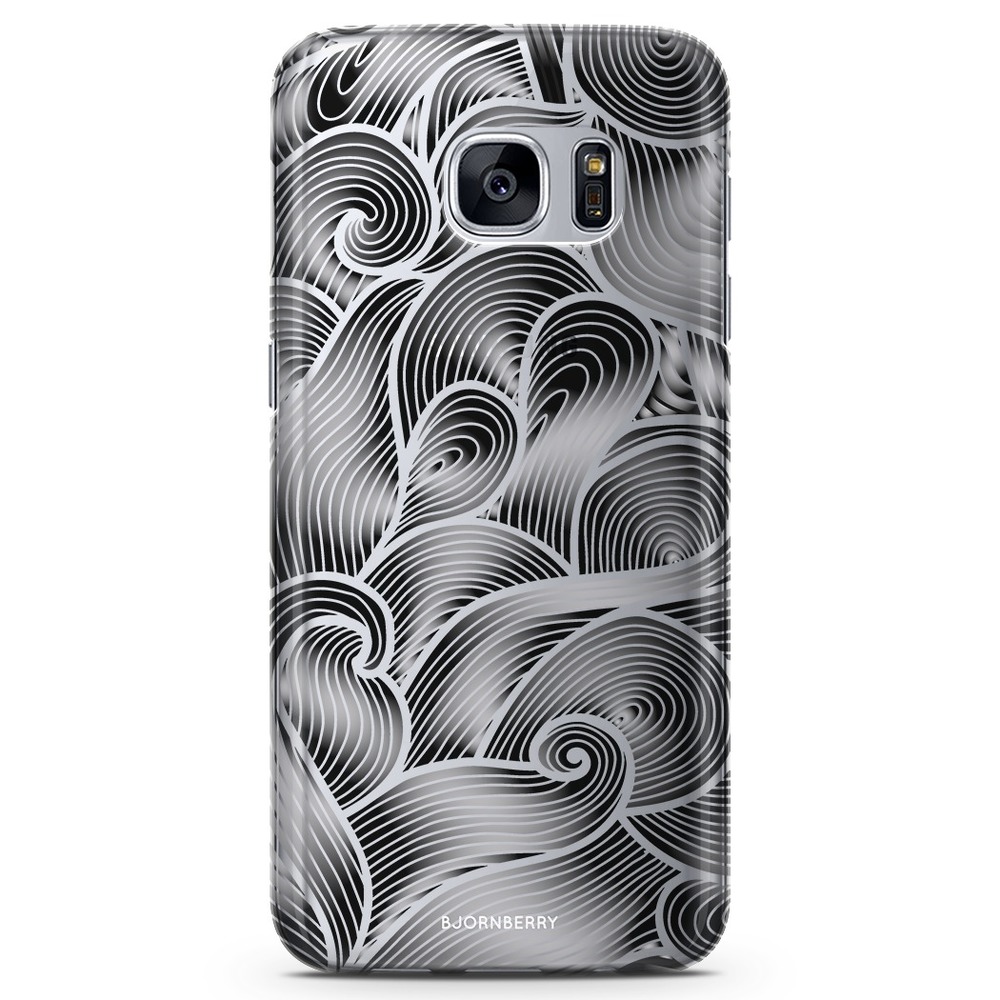 Samsung Galaxy S7 TPU Case - Black Waves