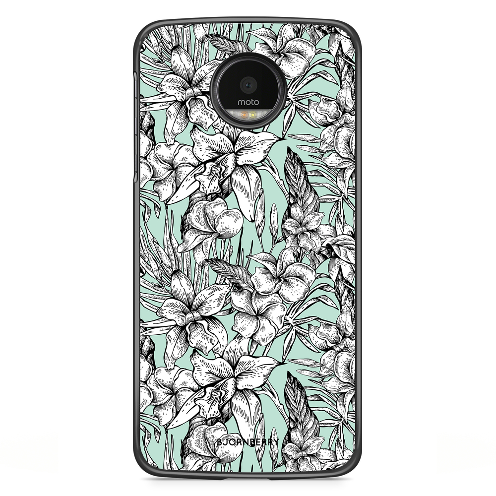 Motorola Moto G5S Plus Skal - Exotiska Blommor