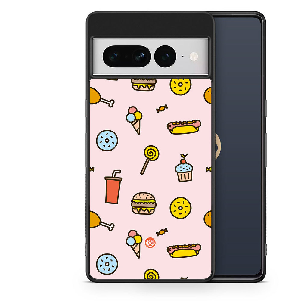 Google Pixel 7 Pro Case - Junk food Pattern