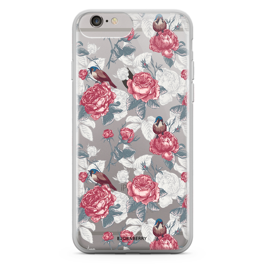 iPhone 6 Plus/6s Plus Fashion Case - Roses and Birds