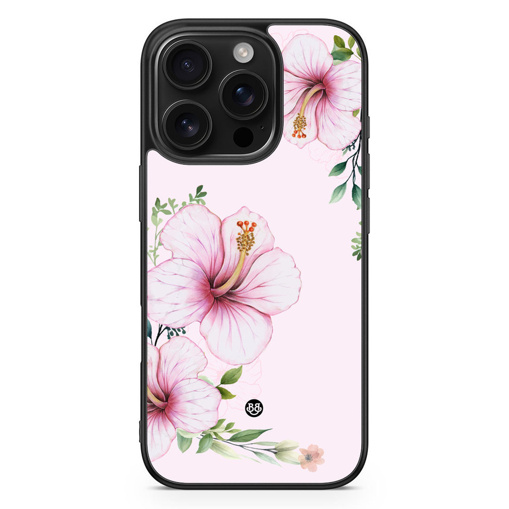 iPhone 16 Pro Case - WILD BLOOM - Soft Hibiscus