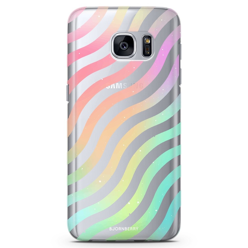 Samsung Galaxy S7 TPU Case - Wavy Rainbow