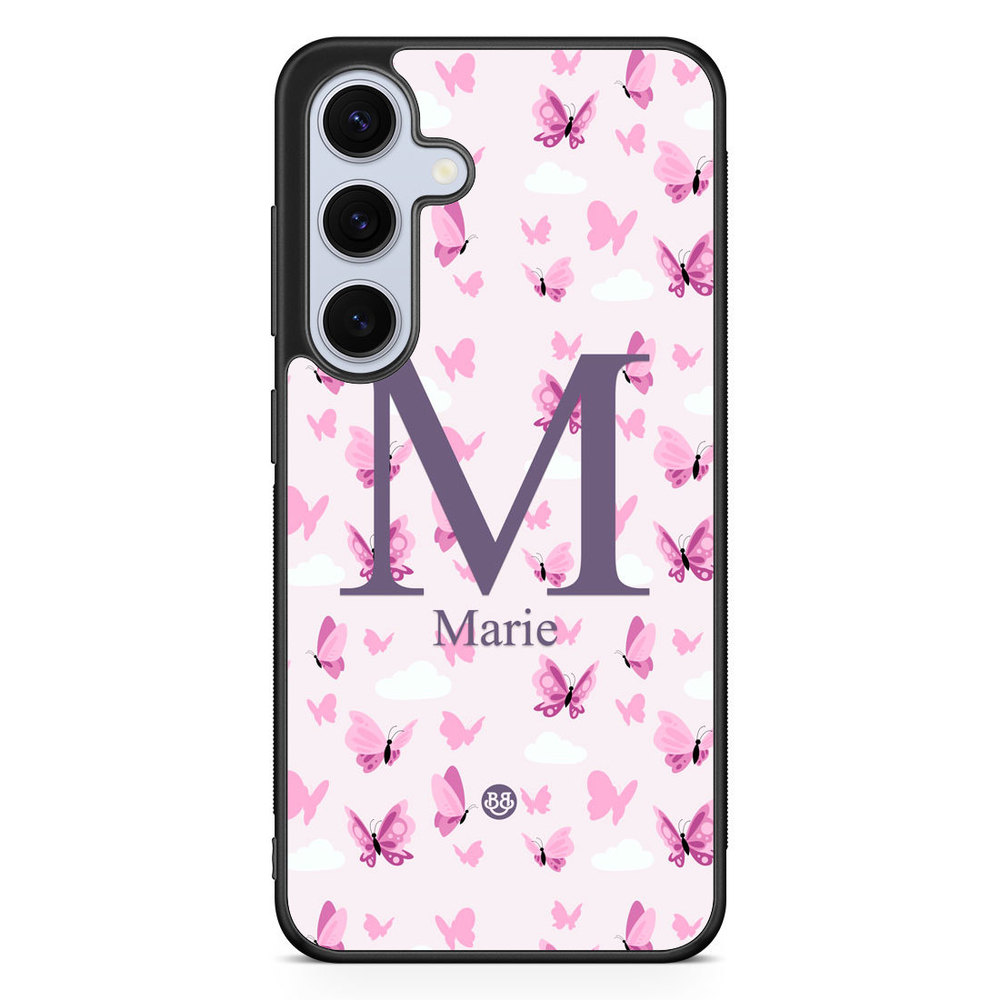 Samsung Galaxy S24 5G Custom Skal - AWAKEN - Butterfly Pink