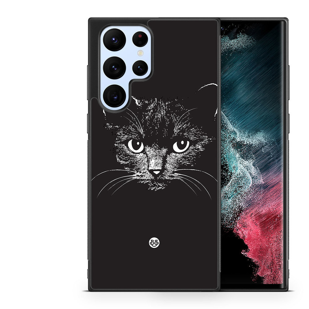 Samsung Galaxy S22 Ultra 5G Case - Black/white cat
