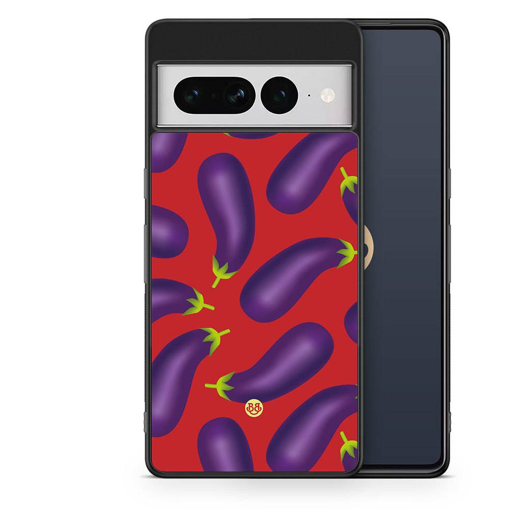 Google Pixel 7 Pro Case - Eggplant Pattern