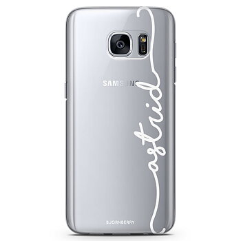 Samsung Galaxy S6 Edge TPU Custom Case - Vertical White Name