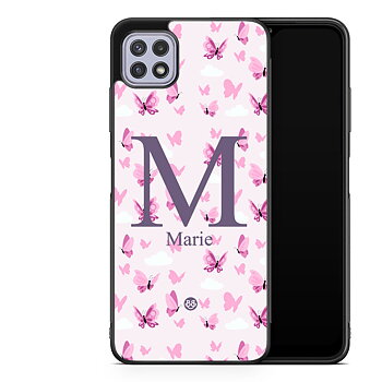 Samsung Galaxy A22 4G Custom Case - AWAKEN - Butterfly Pink