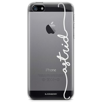 iPhone 5/5S/SE (2016) TPU Custom Case  - Vertical White Name