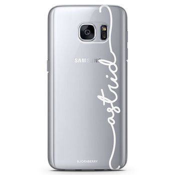 Samsung Galaxy S6 TPU Custom Skal - Vertikalt Namn Vit