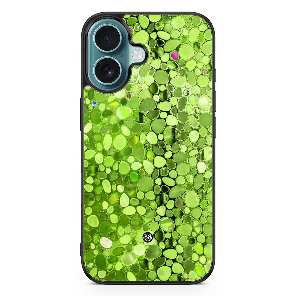 iPhone 16 Case - Stained Glass Green