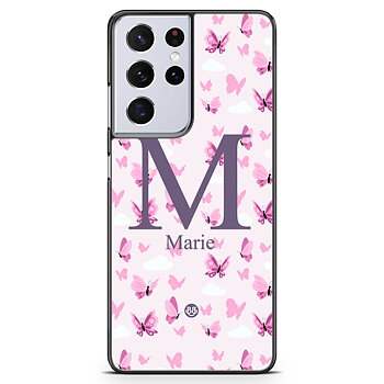Samsung Galaxy S21 Ultra Custom Case - AWAKEN - Butterfly Pink