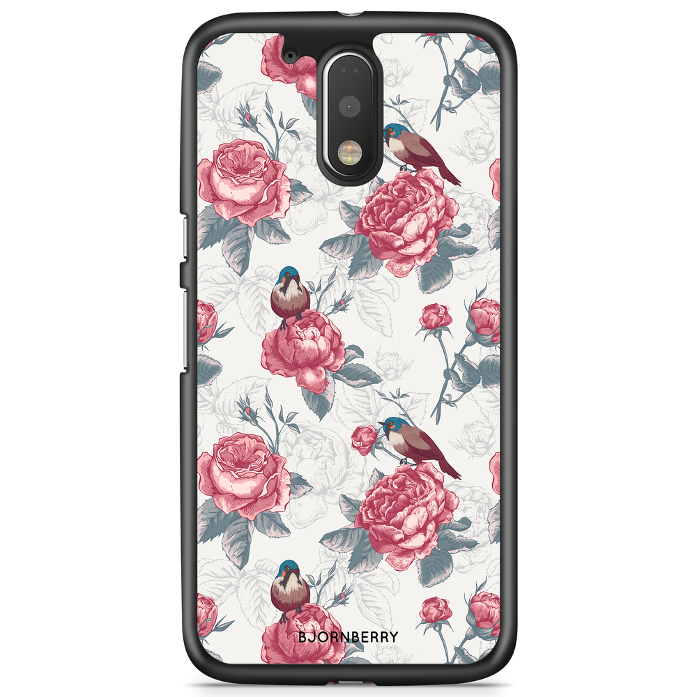 Moto G4/G4 Plus Case - Roses and Birds