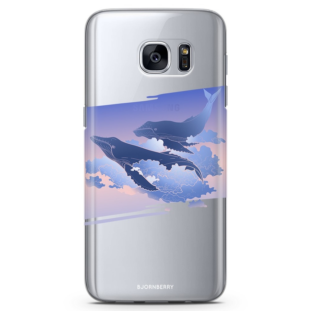 Samsung Galaxy S7 TPU Case - Flying whales