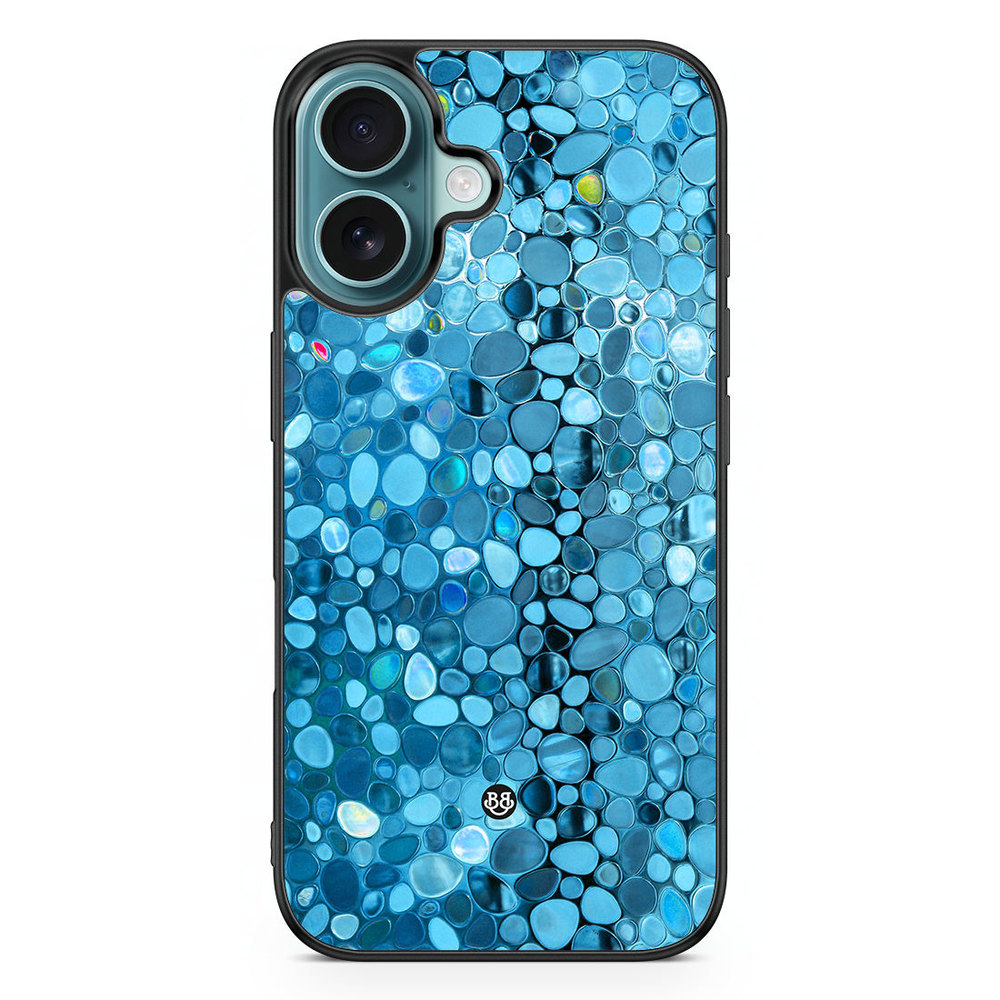 iPhone 16 Case - Stained Glass Blue