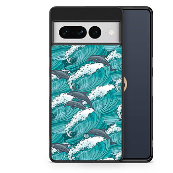 Google Pixel 7 Pro Skal - Vågor & delfiner