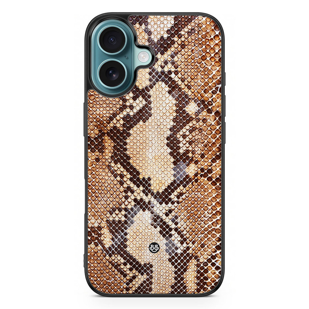 iPhone 16 Case - Snakeskin Brown
