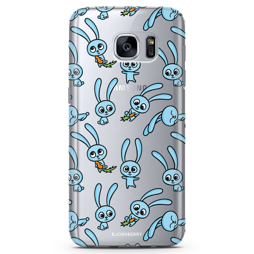 Samsung Galaxy S7 TPU Case - Blue rabbits