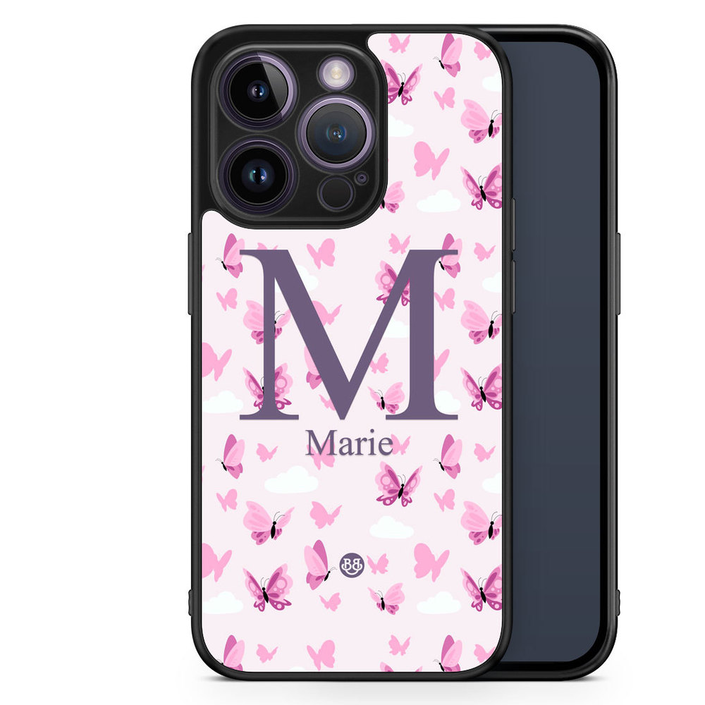 iPhone 14 Pro Custom Case - AWAKEN - Butterfly Pink