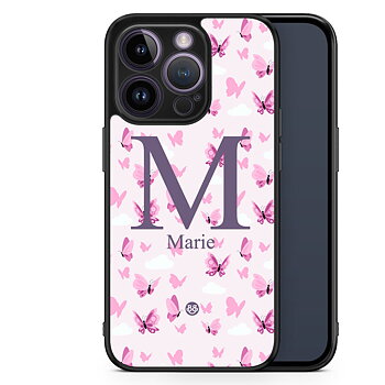 iPhone 14 Pro Custom Skal - AWAKEN - Butterfly Pink
