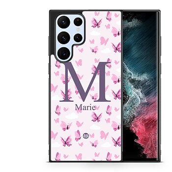 Samsung Galaxy S23 Ultra 5G Custom Case - AWAKEN - Butterfly Pink