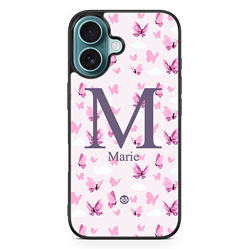 iPhone 16 Custom Skal - AWAKEN - Butterfly Pink