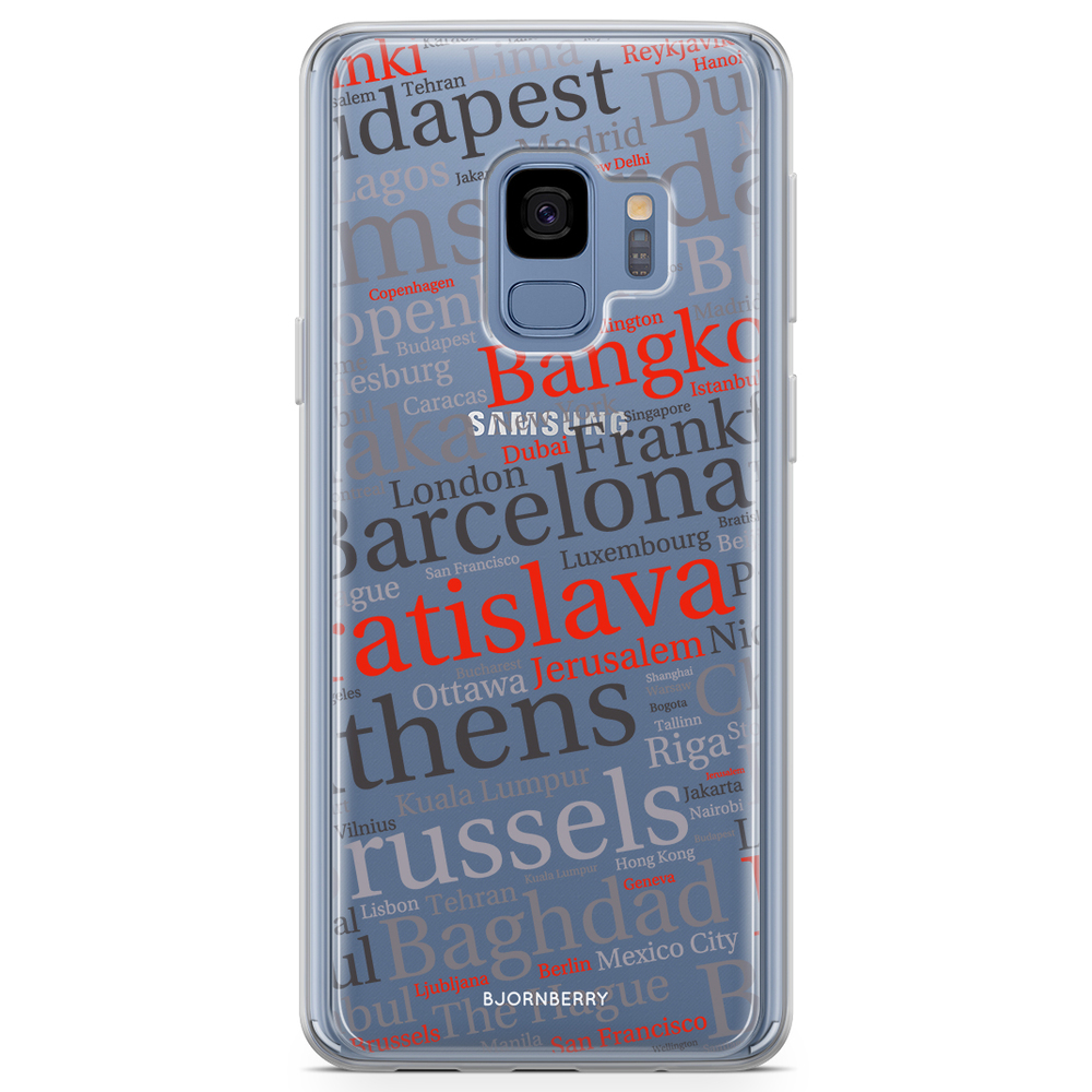 Samsung Galaxy S9 Fashion Case - City Names