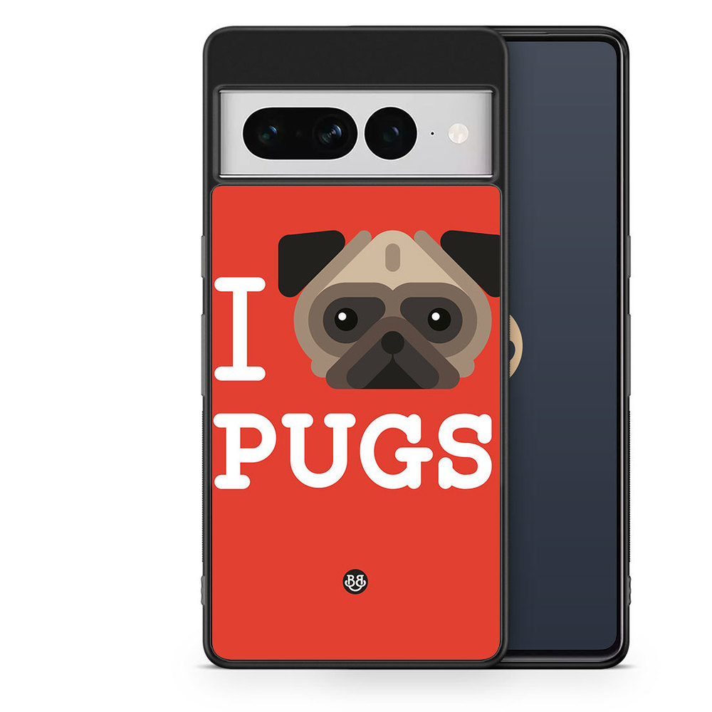 Google Pixel 7 Pro Case - I Love Pugs