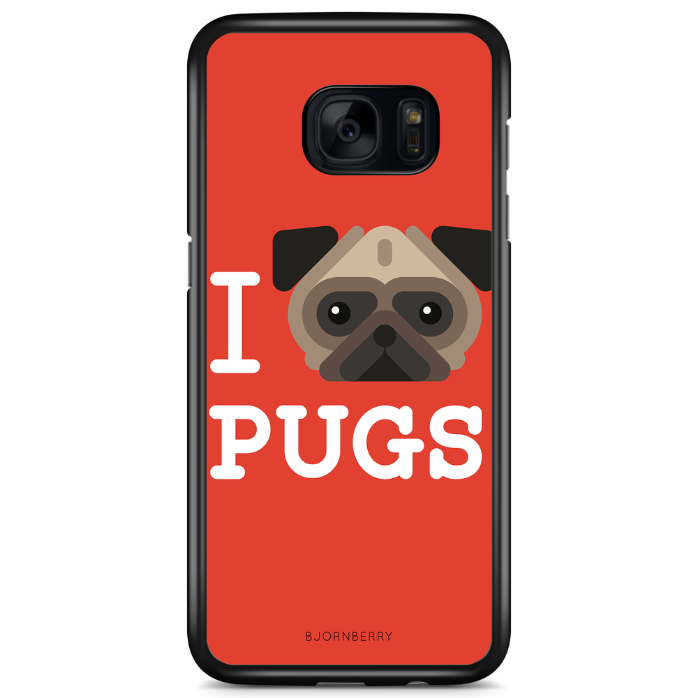 Samsung Galaxy S7 Case - I Love Pugs