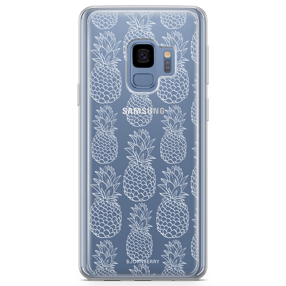 Samsung Galaxy S9 Fashion Case - White Pineapples