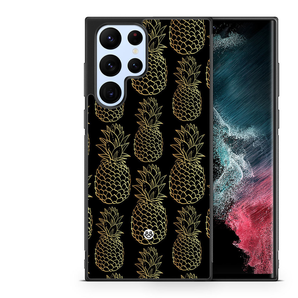Samsung Galaxy S22 Ultra 5G Case - Gold Pineapples