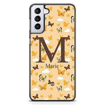 Samsung Galaxy S21 Plus Custom Skal - AWAKEN - Orange Butterfly