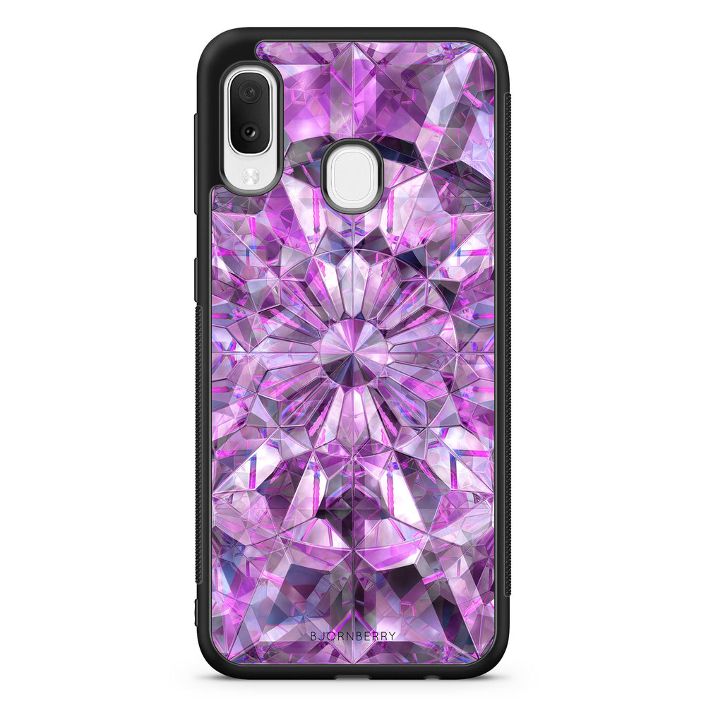 Samsung Galaxy A20e Case - Purple Crystals
