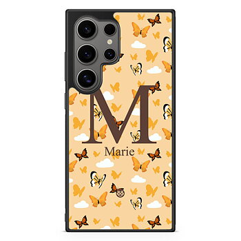 Samsung Galaxy S24 Ultra Custom Skal - AWAKEN - Orange Butterfly