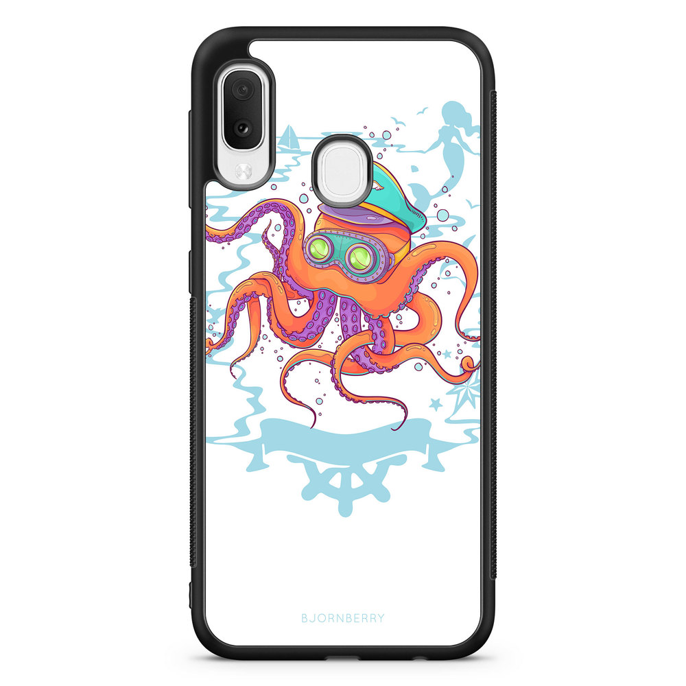 Samsung Galaxy A20e Case - Captain Octopus