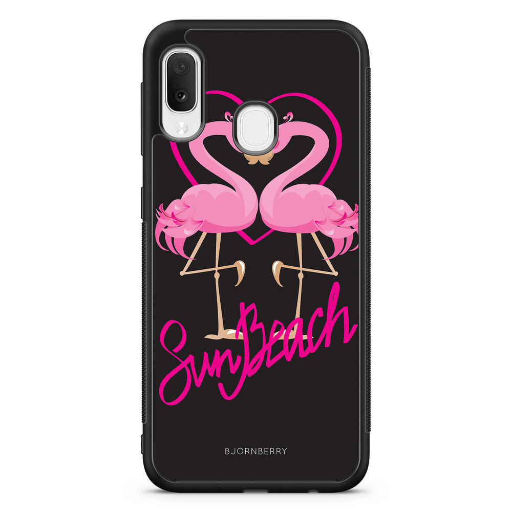 Samsung Galaxy A20e Case - Sun Beach Flamingo