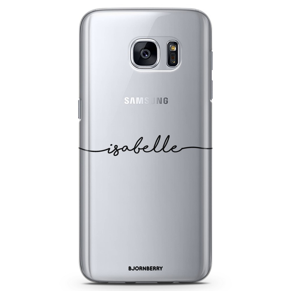 Samsung Galaxy S7 TPU med Ditt eget namn - Mobilskal med Din egen text Svart | Mobilskal & Mobilfodral BJORNBERRY