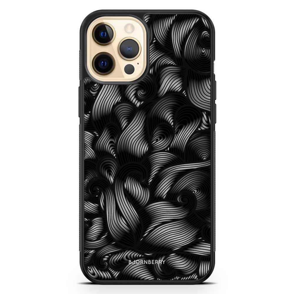 iPhone 12 Pro Max Case - Black Waves