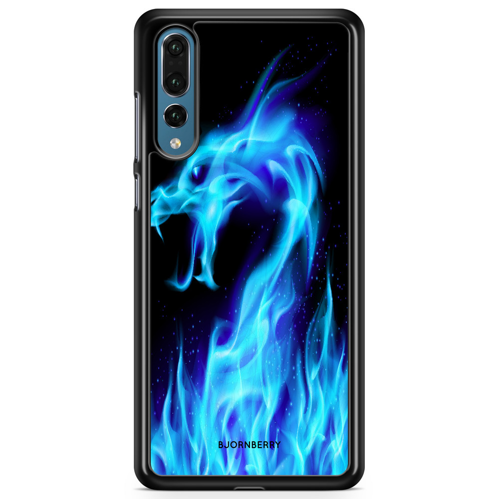 Huawei P20 Pro Case - Blue Flames Dragon