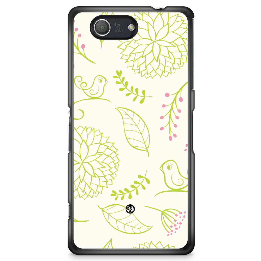 Sony Xperia Z3 Compact Case - Green Floral