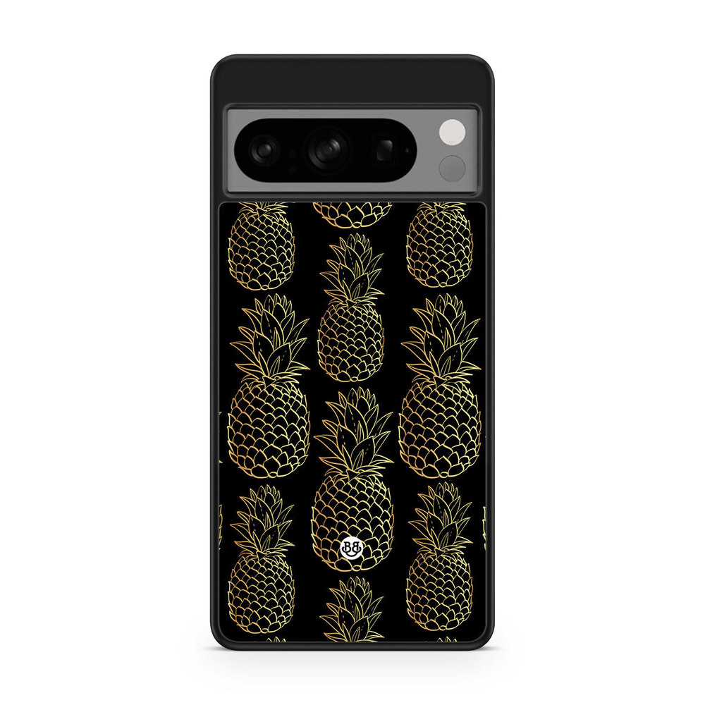 Google Pixel 8 Pro Case - Gold Pineapples