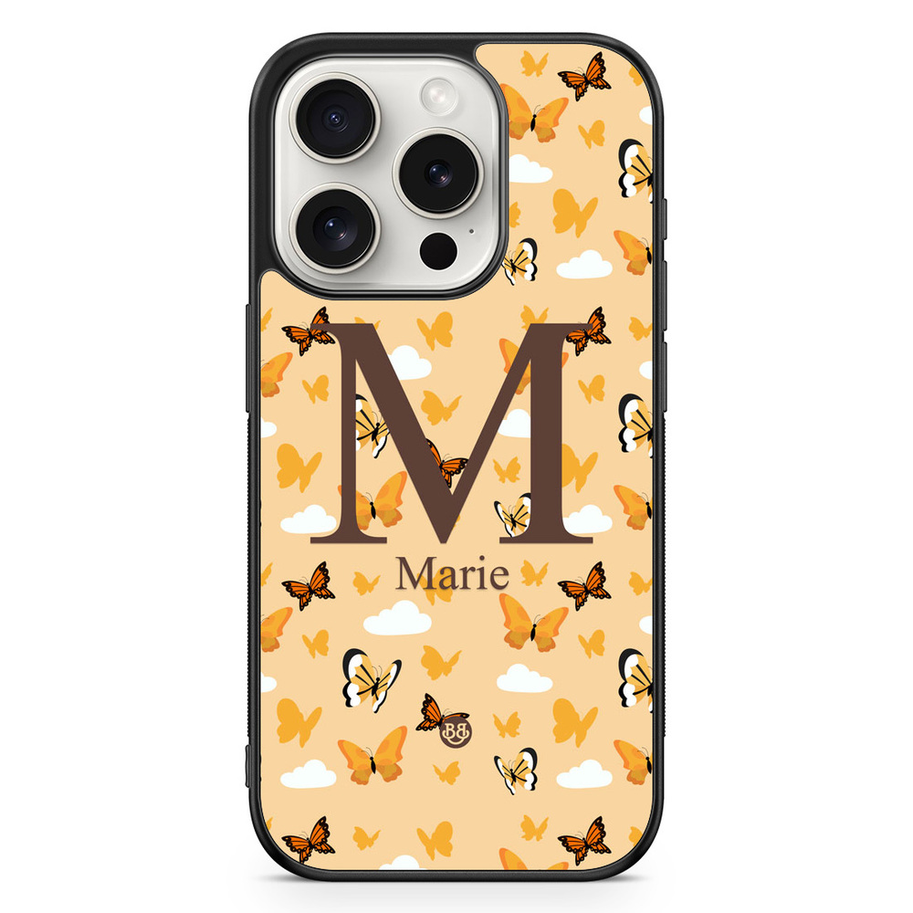 iPhone 15 Pro Custom Case - AWAKEN - Orange Butterfly