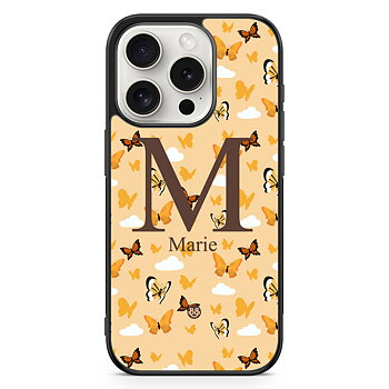 iPhone 15 Pro Custom Skal - AWAKEN - Orange Butterfly